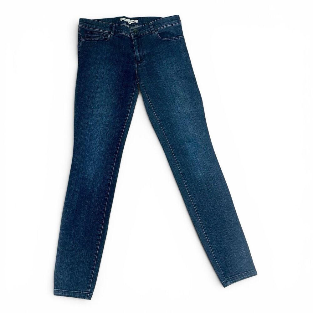 Trina Turk Womens Size 4 Dark Wash Skinny Jeans Stretch Denim Made USA